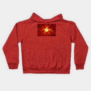 Beautiful glowing ball, radiating rays of energy Kids Hoodie